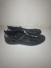 Ecco Vibration II Women Sneakers 10 Black Leather Lace Up Fashion Comfort Shoes