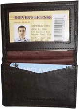 Leather Business & Credit Card Holder Expanding leather Forty Cards Case Br new