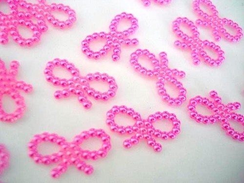 100 Pearl Ribbon Bow/Scrapbooking/Embellishment/Paper Craft/Cute B81-Pick Color - Picture 7 of 11