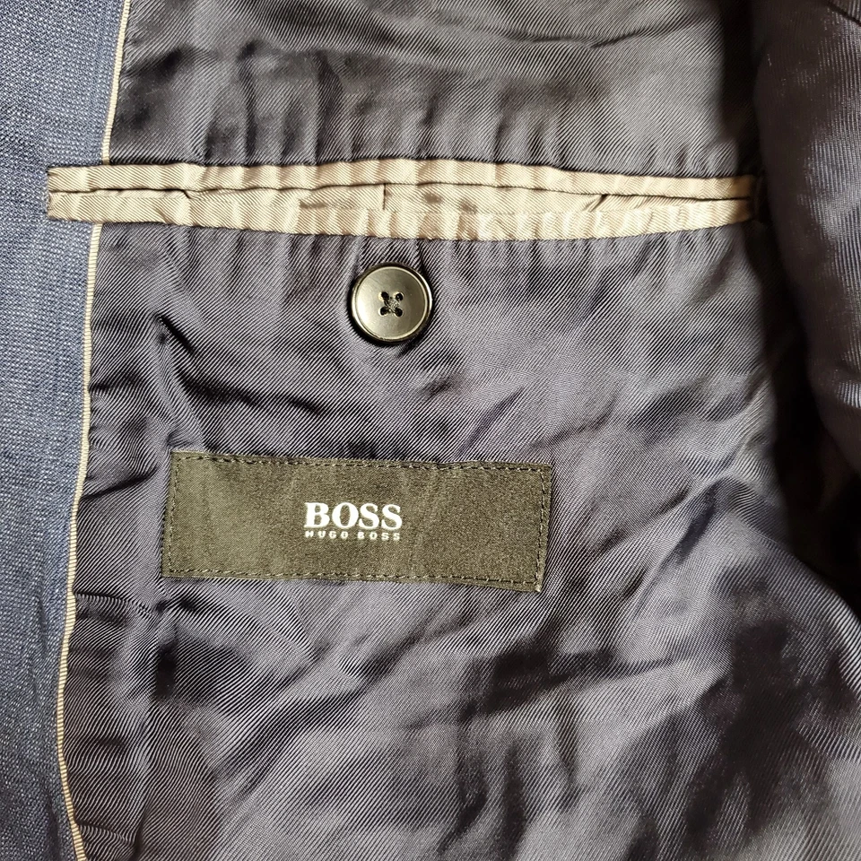 Traje Hugo Boss Trabaldo Togna 1840 Super 120 100% Lana Hombre Azul Talla 48C Foto 3 de 4