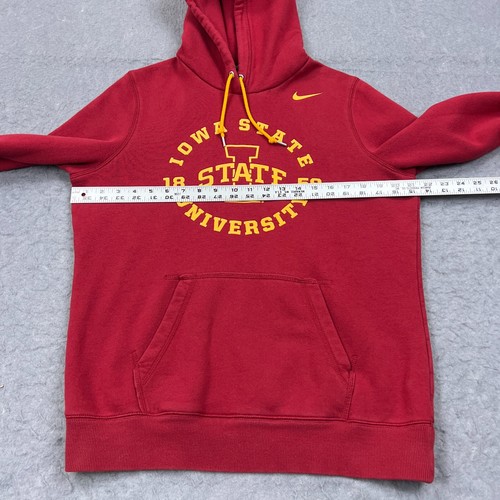 Nike Iowa State Hoodie Women's XL Red Logo Sweatshirt Cyclones Sparkle Swoosh - Imagen 5 de 11