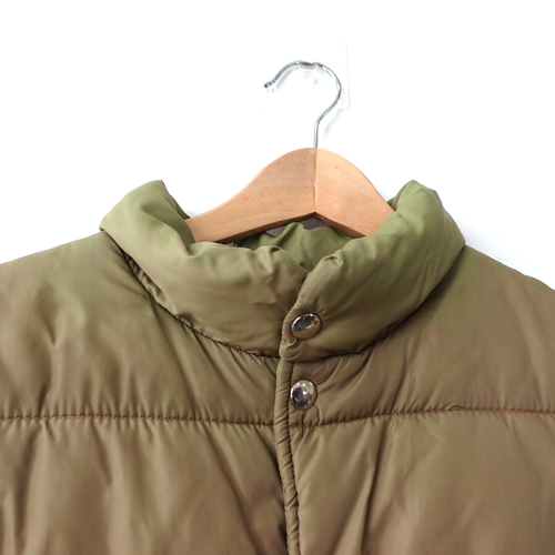 Hellbraune Armeegrün gefütterte Jacke Weste Herren Large Utility gesteppt VINTAGE Woolrich - Bild 2 von 14