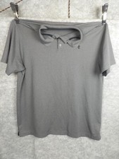 Under Armour Polo Shirt Mens 2XL Gray Loose Fit Heat Gear Short Sleeve