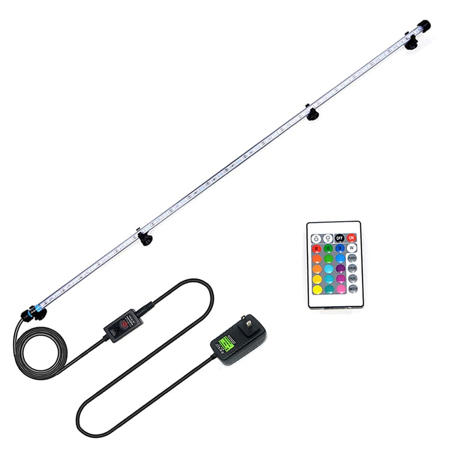 LED Aquarium Light, 7-44 Inch Waterproof Fish Light White with Blue, RGB Unde...