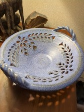 Große royalblaue Vollspitzendesign mit Griffen Obstschale Tisch Herzstück