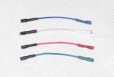 Turntable Headshell Cartridge Wires Leads Cables Gold Plated NEU