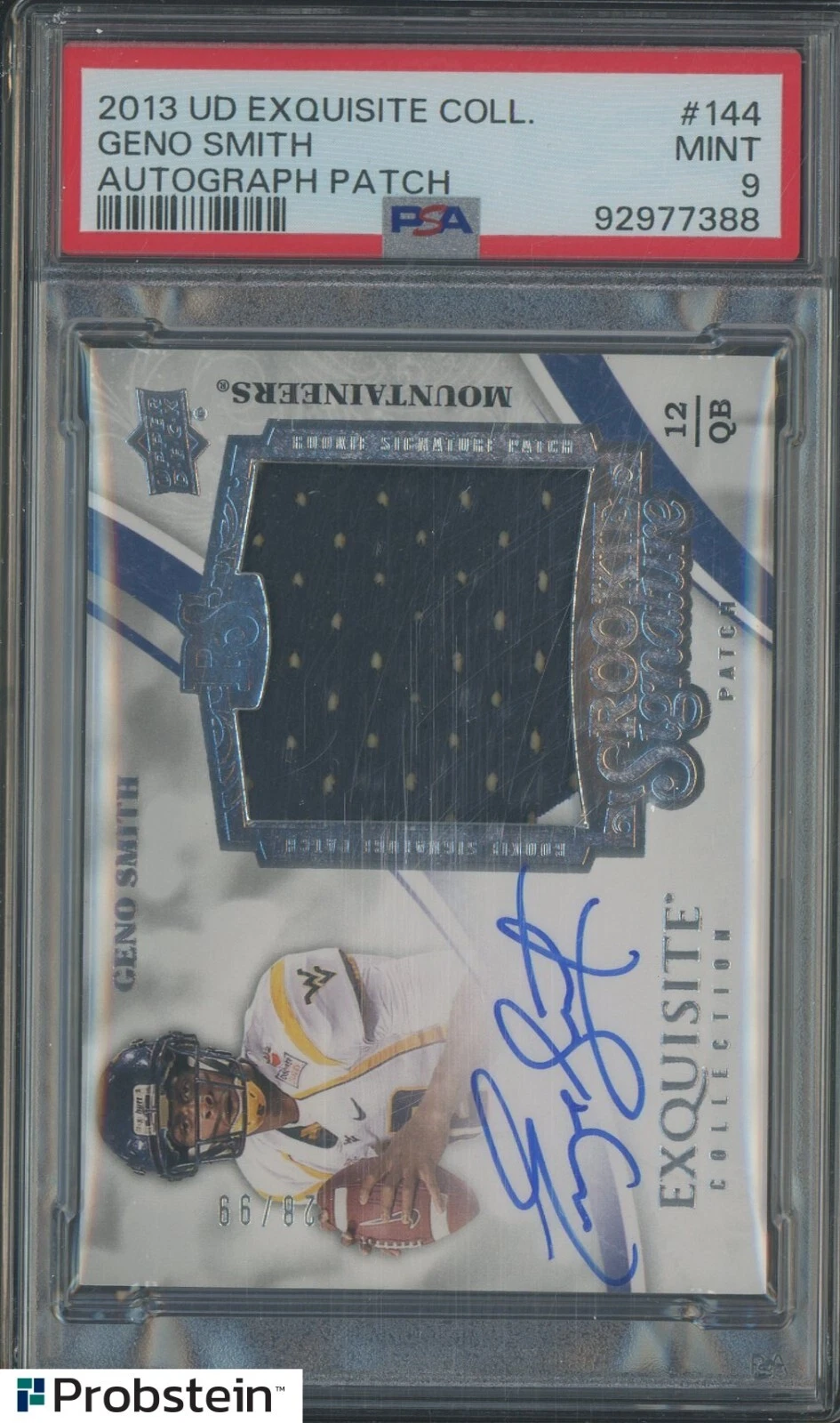 Geno Smith Upper Deck Exquisite Collection #144 Autograph Patch