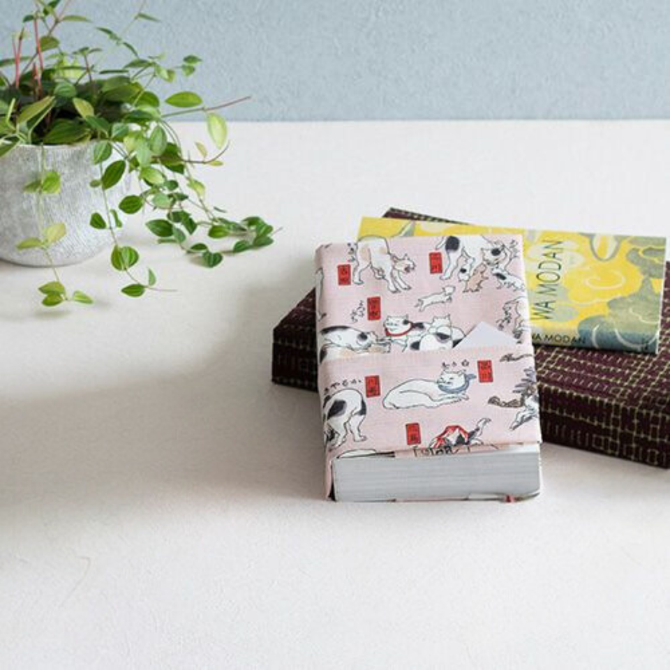 FUROSHIKI Traditional japanese fabric wrapping with Ukiyoe ( 18.9” x