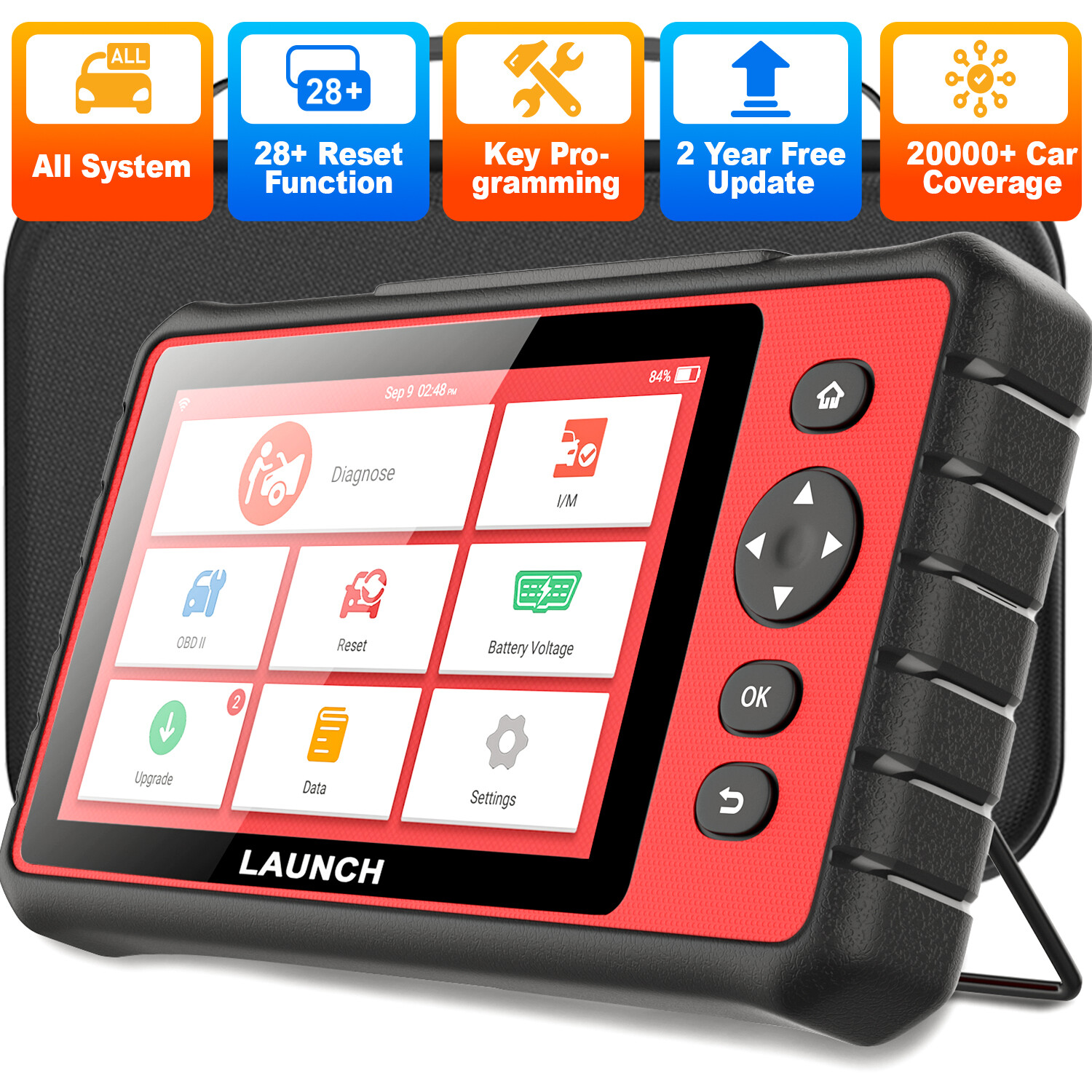 LAUNCH CRP909 Pro OBDII Scanner All System Car Diagnostic Tool Key Programming-image