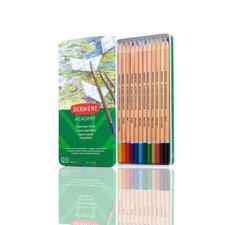 12x DERWENT Academy Watercolour Aquarellstifte Buntstifte Aquarell farbsortiert