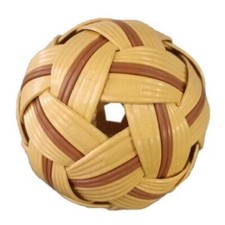 SEPAK TAKRAW Kick Volleyball Training Sport Ball Game Brown FREE Shipping
