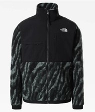 The North Face Tnf Denali 2 Tiger Print Fleece Sherpa Jacket Green Size Small