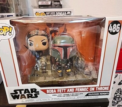 Funko Pop Star Wars Moment #486 Boba Fett & Fennec on Throne - Vaulted