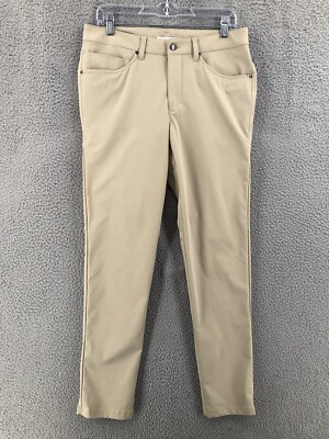 Lululemon Golf Pants Casual Chino Men's Size 31 Flat Front Beige Khaki Tan  9113