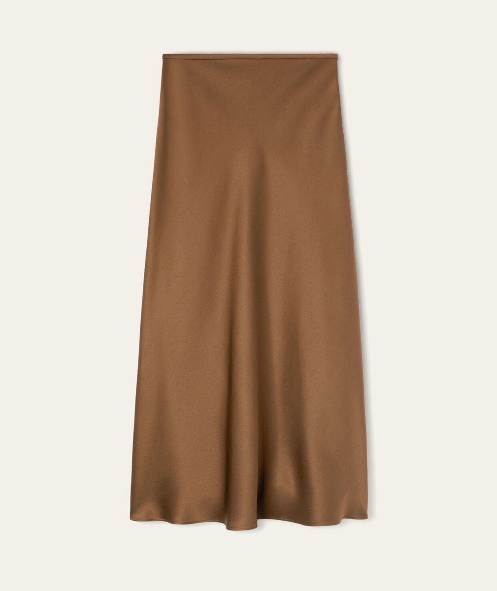 Loro Piana FAN4172 Simona Silk Brown Skirt - BNWT | eBay