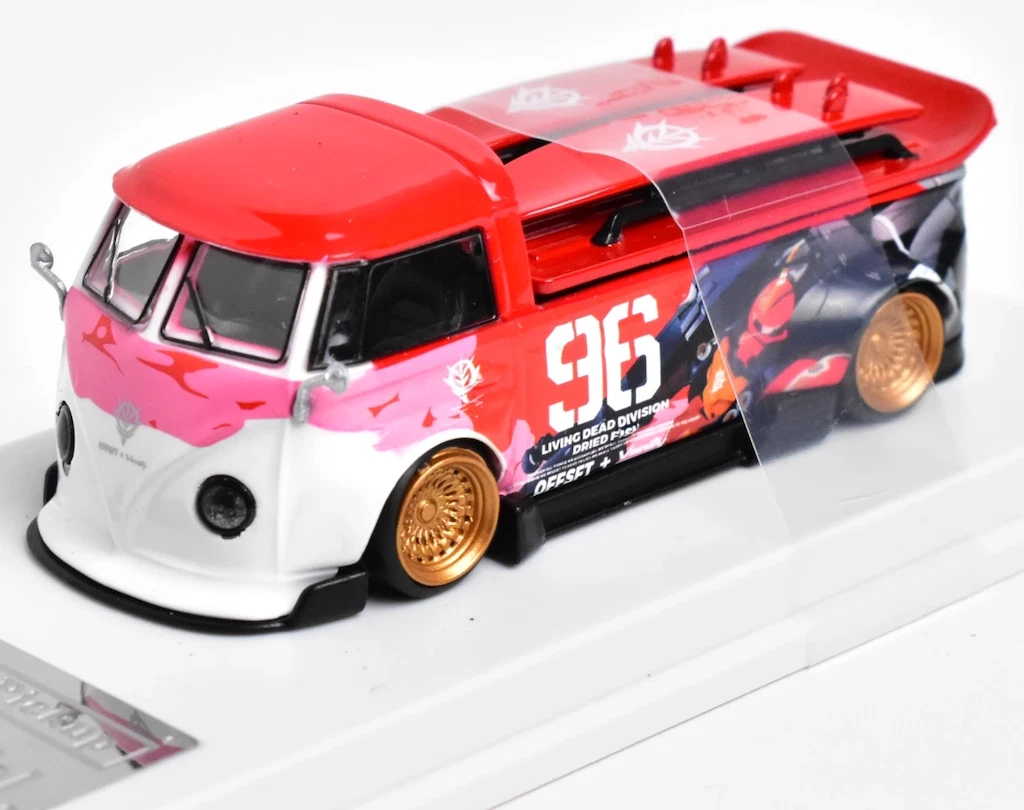 LMLF 1:64 Red #96 VW T1 RWB Pickup Camper Kombi Model