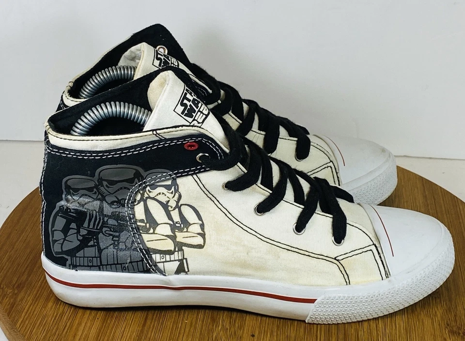 Zapatillas altas de lona Star Wars Rebels para niños Storm Trooper talla 5 Foto 2 de 4