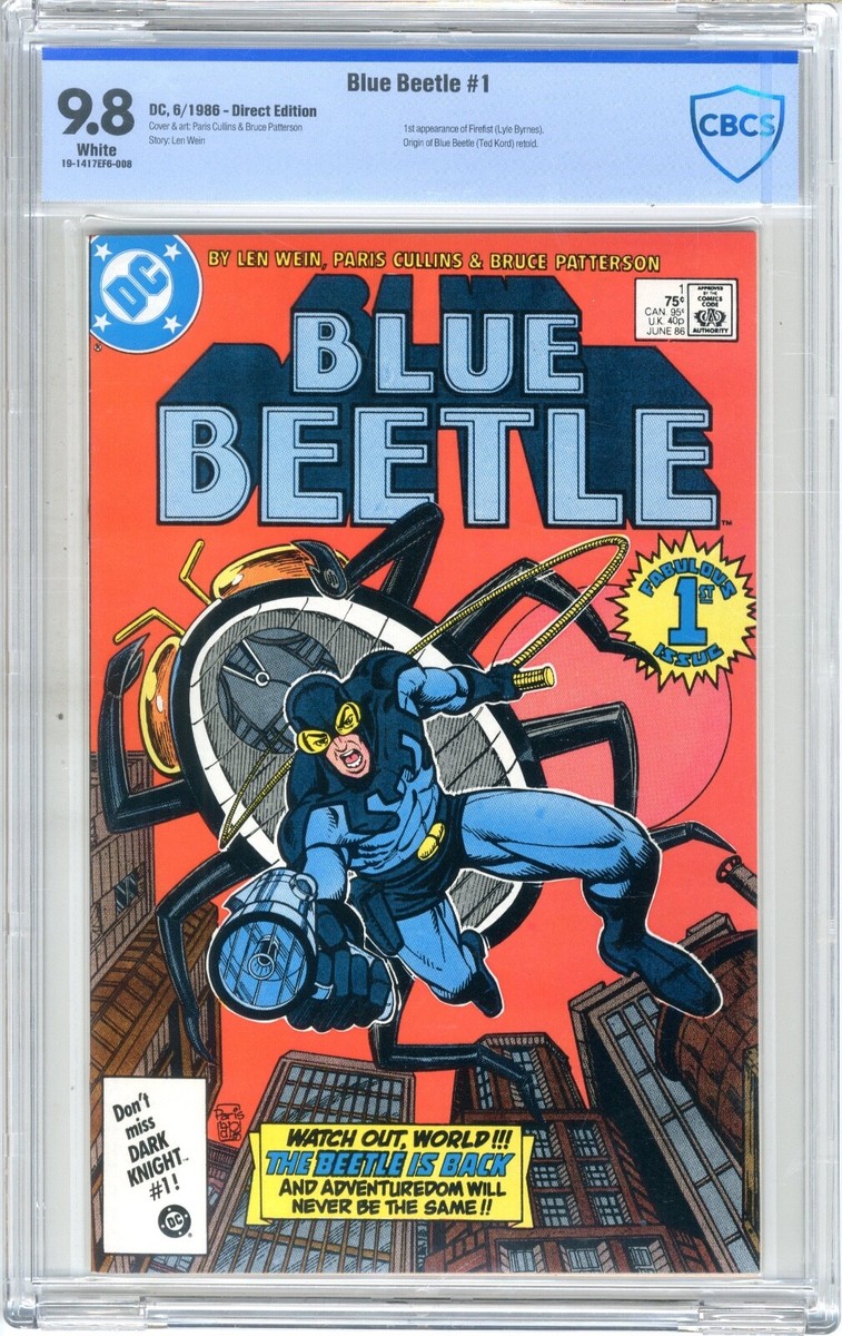 Blue Beetle #1 CBCS 9.8 NMMT White pgs 6/86 1st App. Firefist