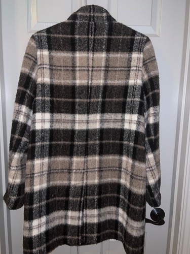 Katherine Kelly Alpaca Wool Blend Plaid Coat Size 12 – Cozy & Chic - Picture 5 of 13