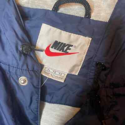 Nike vintage 90s button up jacket super rare size XL navy blue