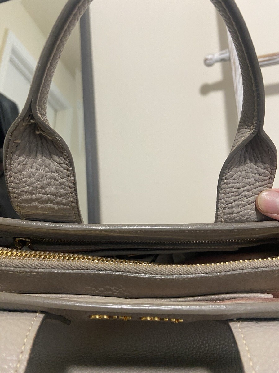 MIU MIU Vitello Caribu Gray Soft Pebbled Leather Hand Tote MIU MIU Vitello Caribu Gray Soft Pebbled Leather Hand Tote