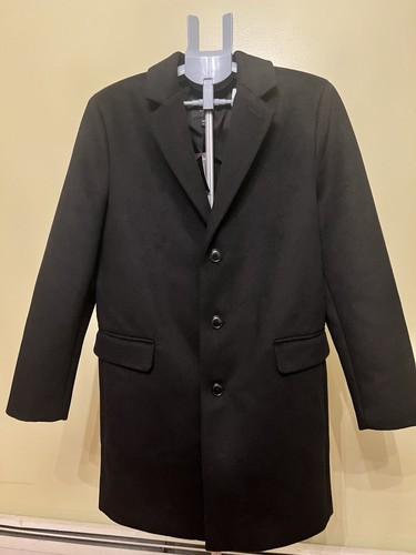 Black Wool-Blend Overcoat Size Medium - Picture 9 of 23