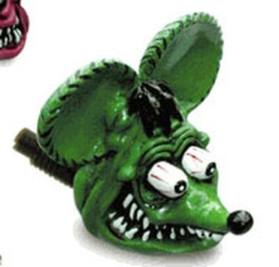 Rat Fink Head License Plate Bolts Green | eBay