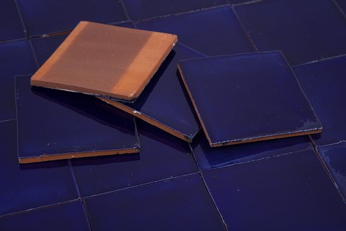 Navy blue ceramic monocolour tiles from Mexico - 90 wall tiles - Azul Brillante - Picture 4 of 12