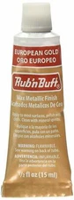 Amaco Rub 'N Buff Wax Metallic Finish, European Gold, 0.5-Fluid Ounce