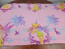 Disney Tinkerbell Pink Window Valance 82" x 17" Peter Pan Fairy 2" Rod Pocket