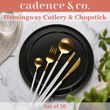 Cadence & Co Hemingway 30Pcs Cutlery & Chopstick Set 
