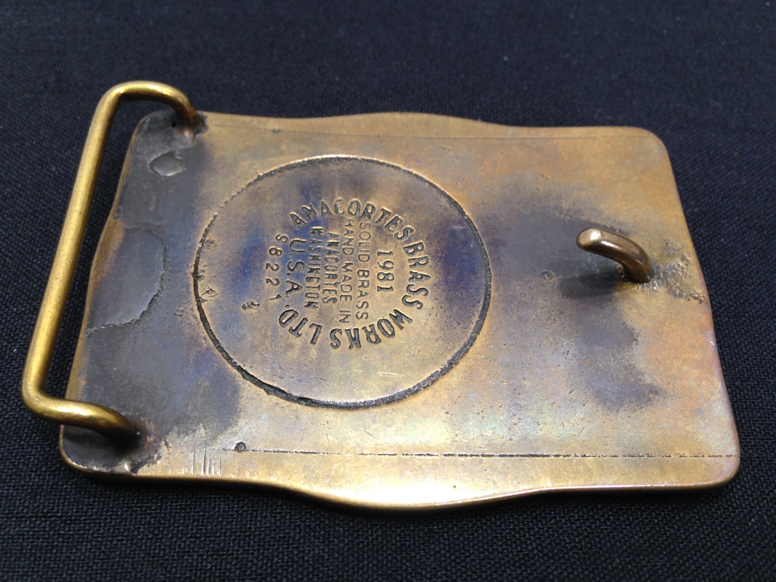Solid Brass SWACO Oil Derrick Belt Buckle 1981 USA Made Free