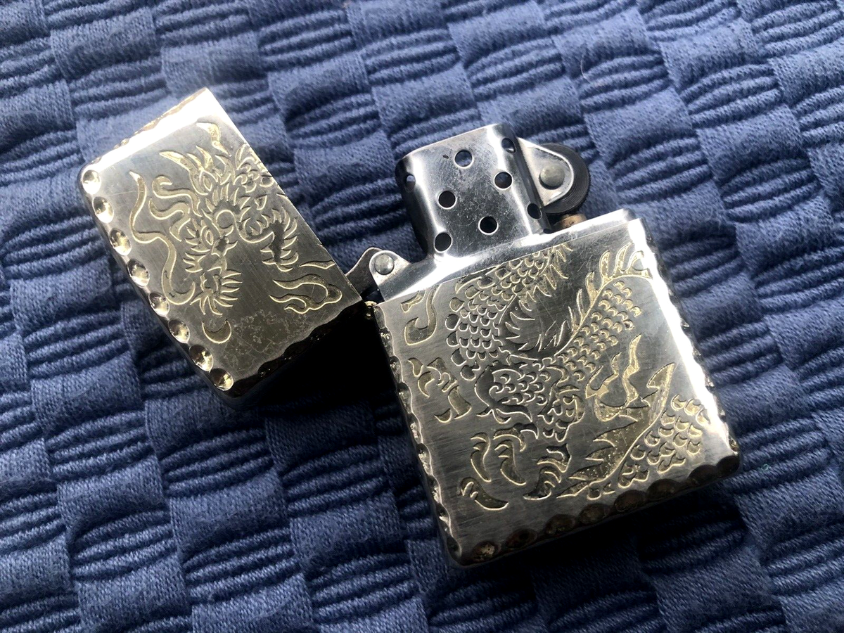 VINTAGE lighter Petrol Zippo K12 Dragon BRADFORD.PA.MADE IN USA