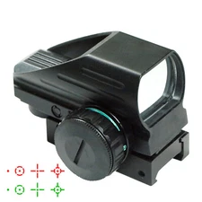 Red Green Dot Reflex Sight Scope Tactical Holographic 4 Reticles Picatinny Rail