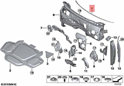 Genuine BMW Hybrid X5 M X6 E70 E71 E72 F15 Sound Insulation F 