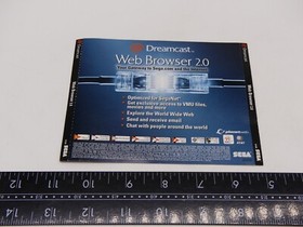 Authentic Web Browser 2.0 Sega Dreamcast Case Artwork Only No Game Insert Art