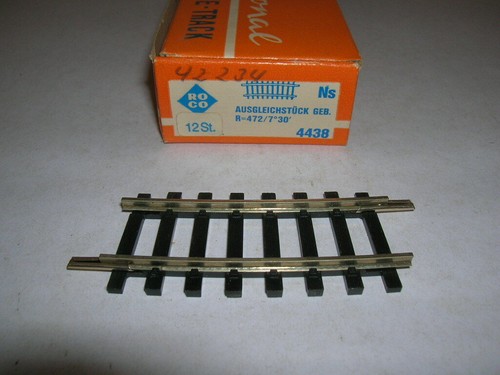 Roco H0 Gebogenes Gleis Radius 4 = 472/7°30´ (1 Stück) 1:87 Art. 4438 Ns | Zustand: Neu