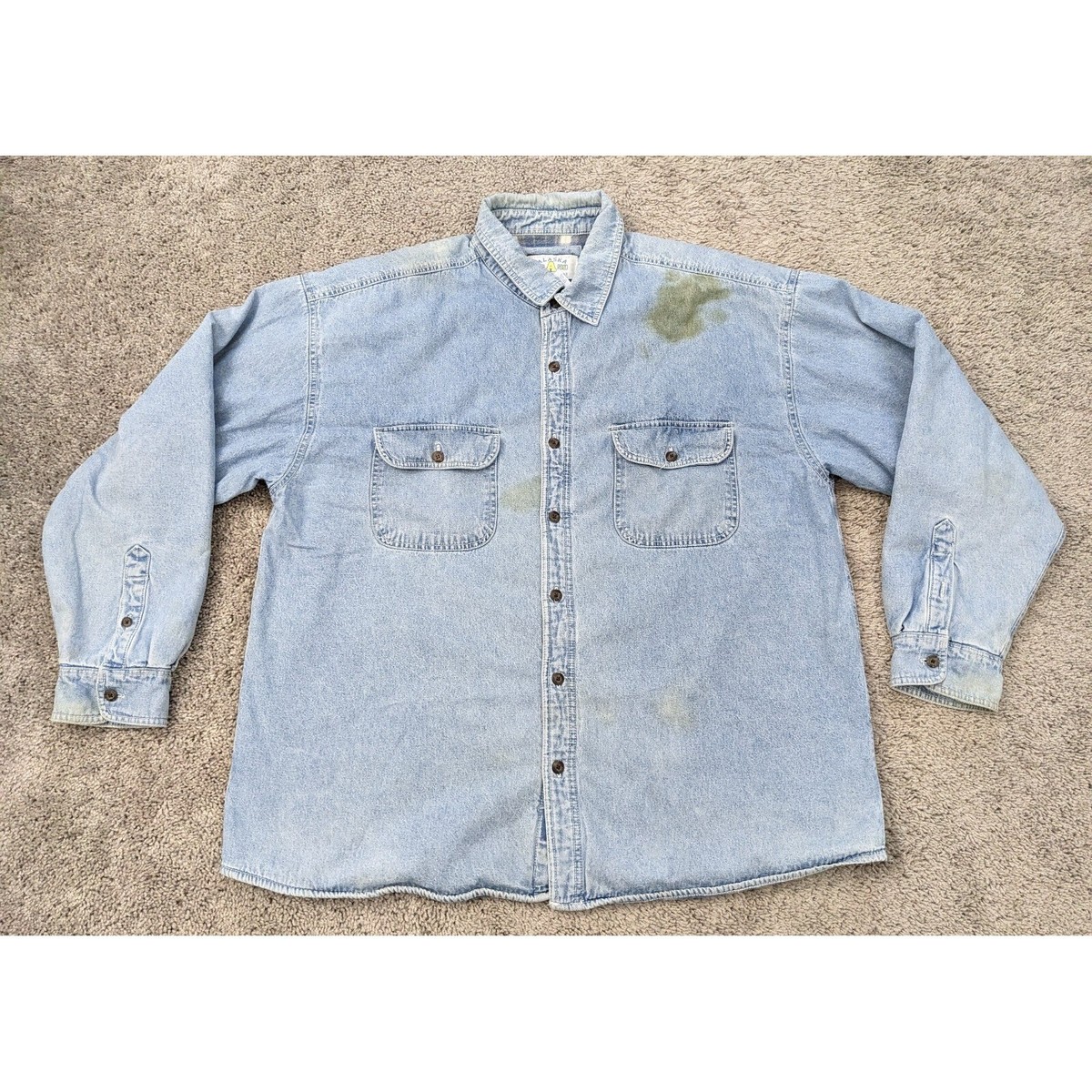 VTG Alaska 1959 Wilderness Gear Denim Coat Mens XL Flannel Shacket