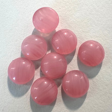 AM1260 Vintage glass cabochons 13mm round rose porphyr unfoiled (8)