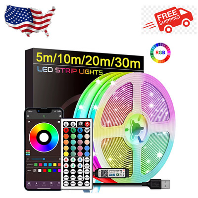 RGB LED Strip Lights with APP & Remote Control USB Powered Flexible Color Changi