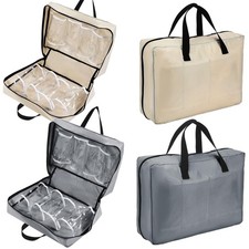 2 Pcs Shoe Bags for Travel with Handle Zipper Large Portable Shoe Organizer L...