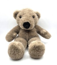 Eden Toys Vintage Plush Light Brown Bear Black Nose Stuffed Animal Korea HTF 15"