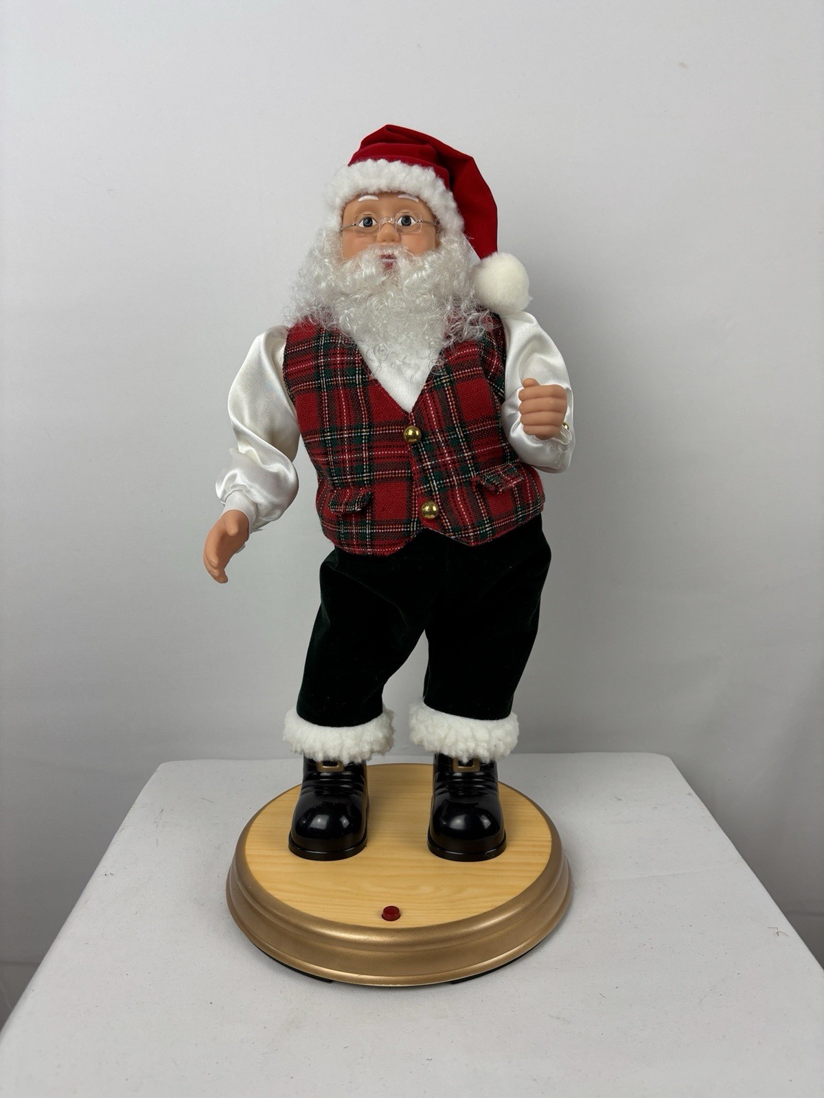 Vintage Hip Swinging Santa Claus Gemmy 18” Original Box Excellent Video Music