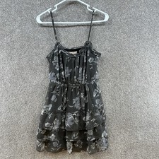 American Eagle Outfitters Women's Dress Size 2 Gray Floral Strap Layered