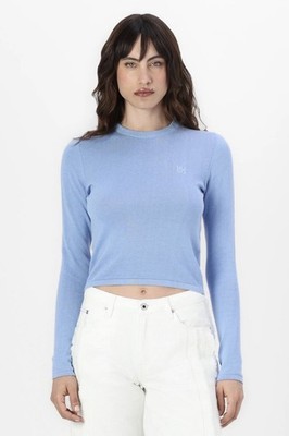 HUGO Hugo Boss Women s Blue Scallia Jumper Blue Knitted Long Sleeve Top Size L