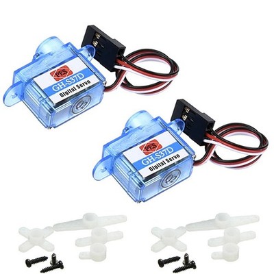 2Pack 3.7g Ultra Micro Digital Servo Nano For RC Helicopter Boat Car GH-S37D b