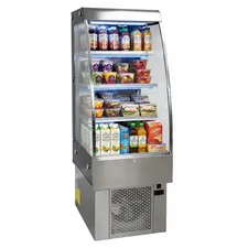 New 24" Open Air Merchandiser NSF Stainless Steel Refrigerator 9 Cu. Ft.