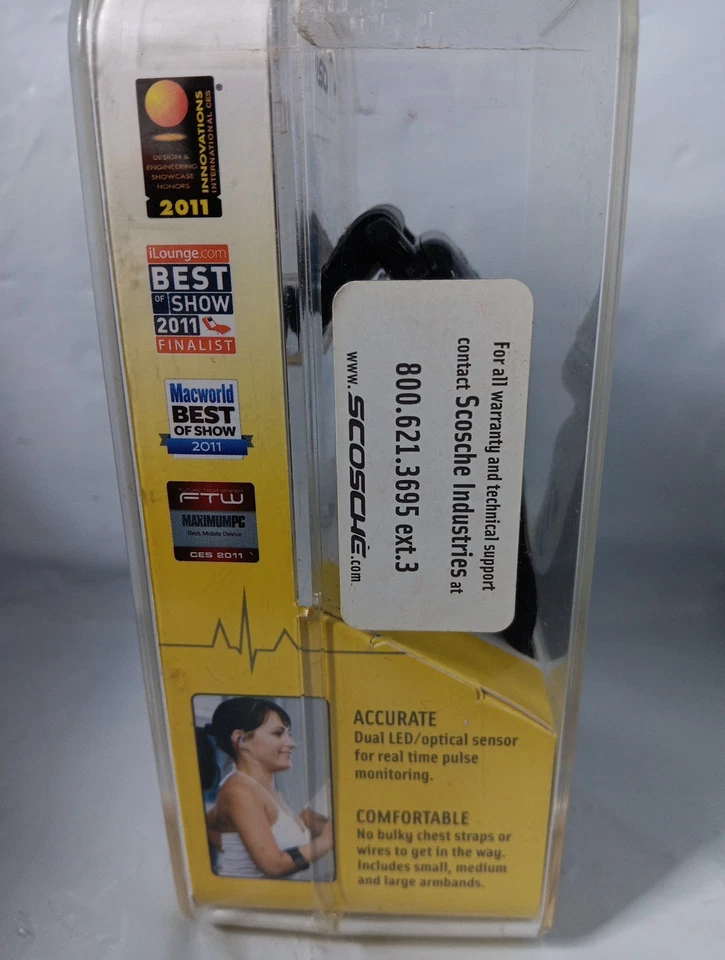 SCOSCHE IPTM MYTREK MY TREK WIRELESS PULSE MONITOR IPOD IPHONE ANDROID FITNESS - Image 4 of 4