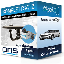 Für Mini Countryman 10.2016- ORIS Anhängerkupplung abnehmbar + 7polig E-Satz neu