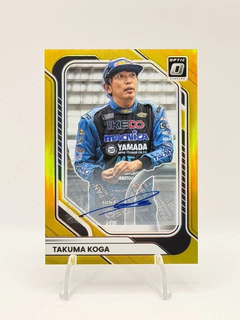 2026 Panini Donruss Optic Autograph Takuma Koga #80 NASCAR GOLD /10